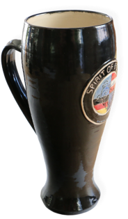 Weizenkrug schwarz mit Henkel